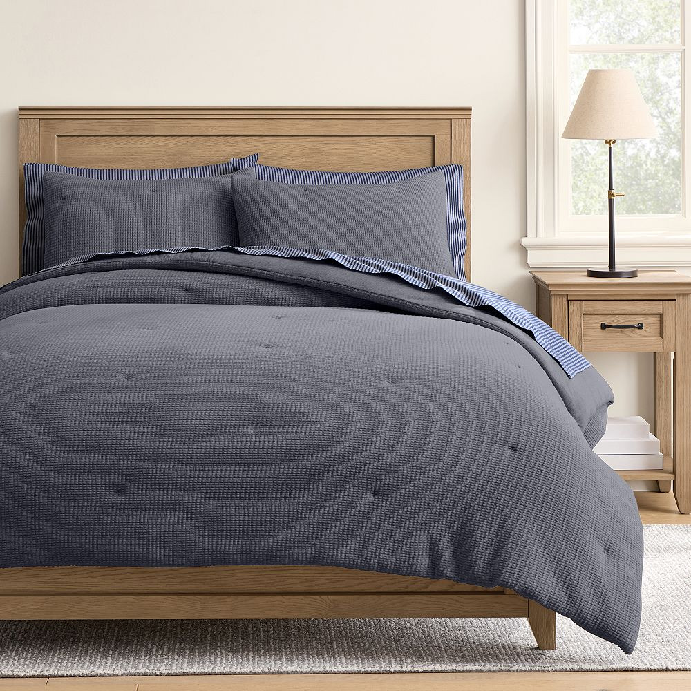 Soft Waffle Knit Jersey Comforter | Pottery Barn Teen