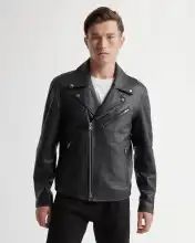 Men's 100% Leather Motorcycle Jacket | Quince
