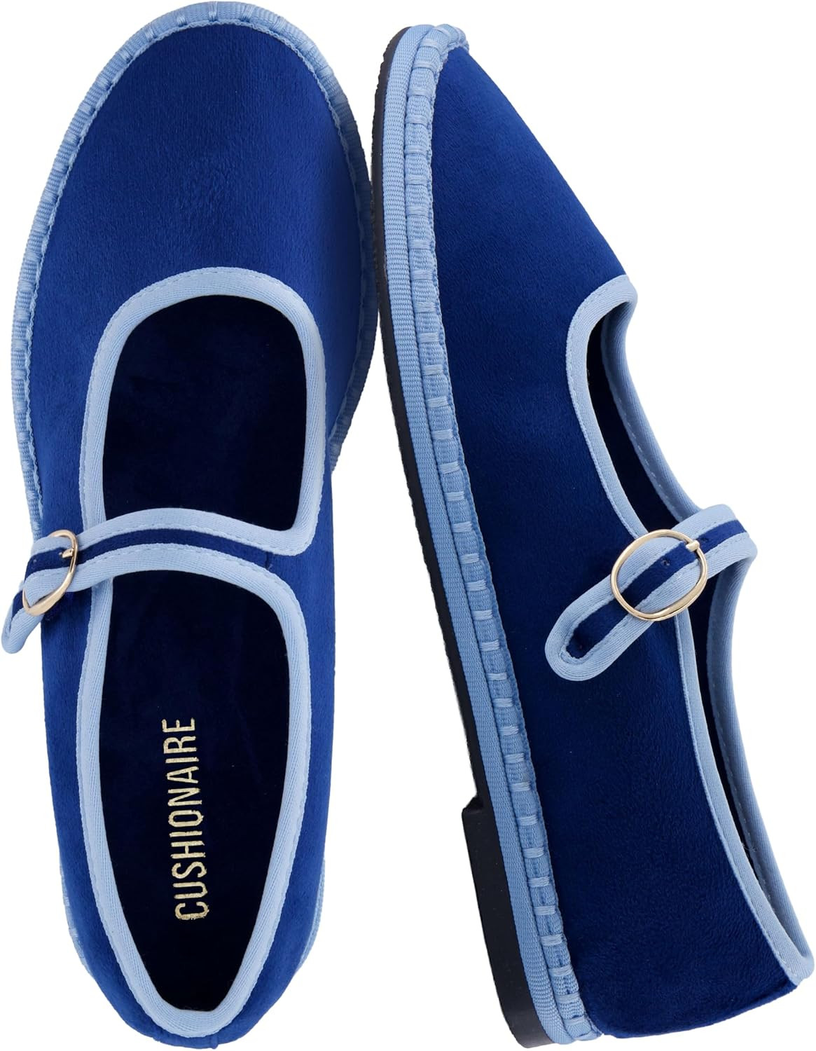 CUSHIONAIRE Missy Mary Jane Ballet Flats for Women, Breathable Lightweight Womens Flats with Adjustable Buckle and Cushioned Memory Foam | Amazon (US)