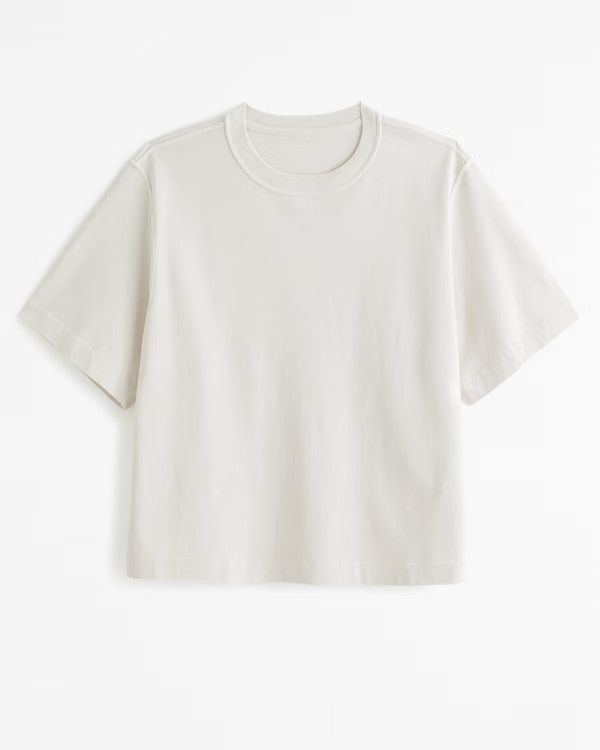 Men's Premium Heavyweight Cropped Tee | Men's Clearance | Abercrombie.com | Abercrombie & Fitch (US)
