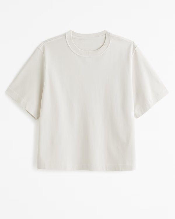 Premium Heavyweight Cropped Tee | Abercrombie & Fitch (US)