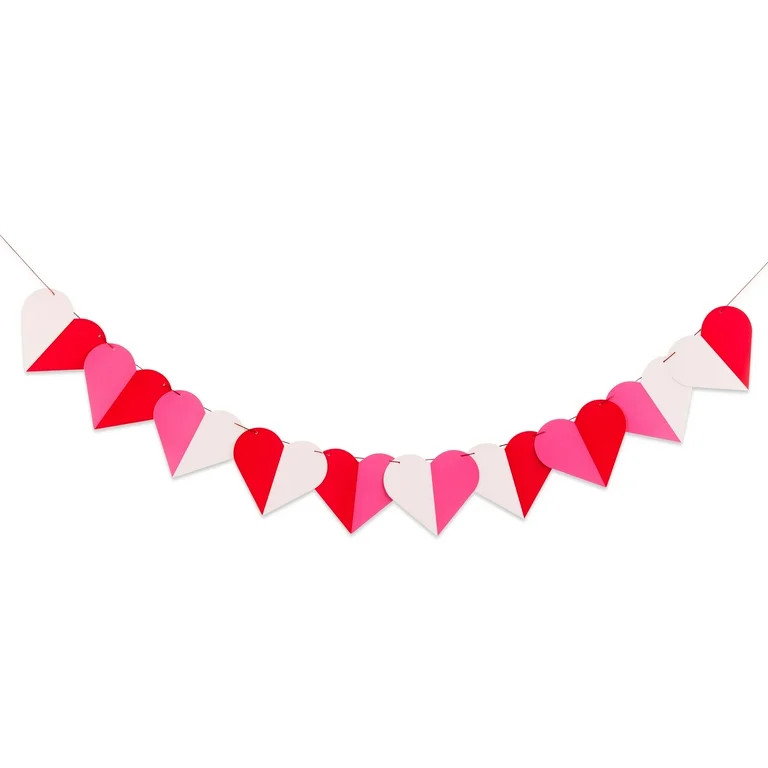 Heart Garland, Pink and Red, 7', Valentine's Day by Way To Celebrate | Walmart (US)