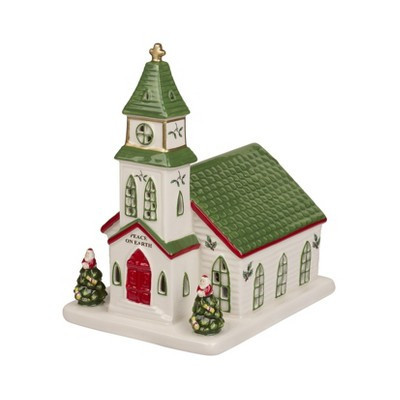 Spode Christmas Tree Miniature Christmas Village Figural Decoration, LED Lighted Christmas Village Set, Ceramic Holiday Decor -  (Church) | Target