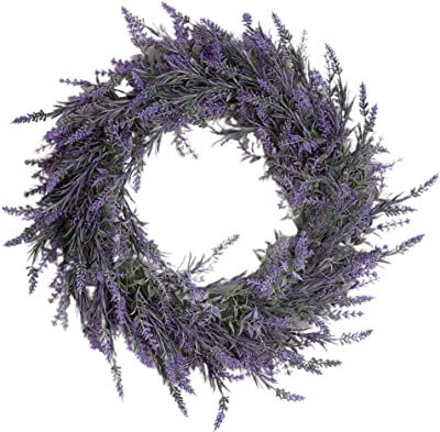 DDHS Lavender Wreath for Front Door, 18" Artificial Farmhouse Wreaths for Wall Window Party Weddi... | Amazon (US)