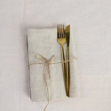 1pc Plain Cloth Napkin, Beige Polyester Table Napkin For Dining Table | SHEIN