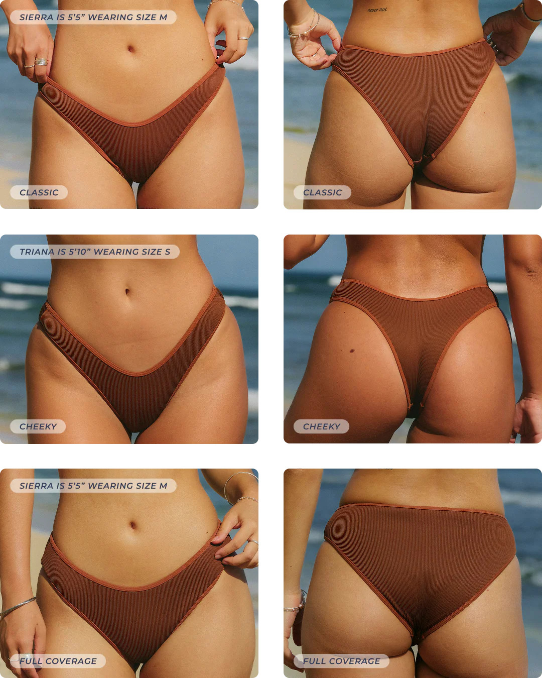 Umber Ribbed | Bottoms - All Styles | Honey Swim
