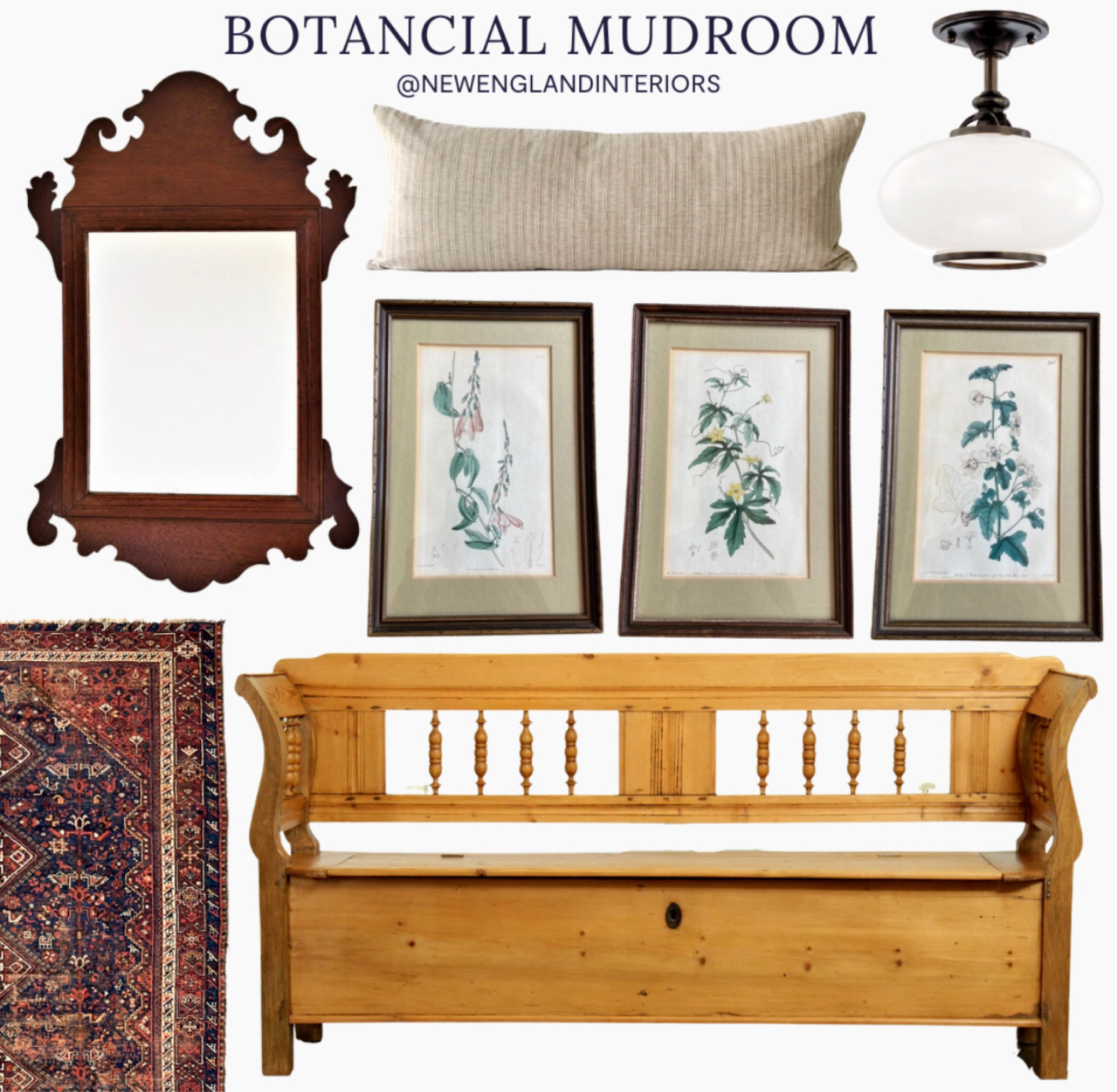 New England Interiors • Botanical Mudroom • Floral Prints, Bench, Mirror, Rug, Lumbar Pillow, Lighting. 🌼🖼️

TO SHOP: Click the link in bio or copy and paste link in web browser 

#newengland #botanical #antique #art #floral #home #homeinspo #mudroom

#LTKhome #LTKFind