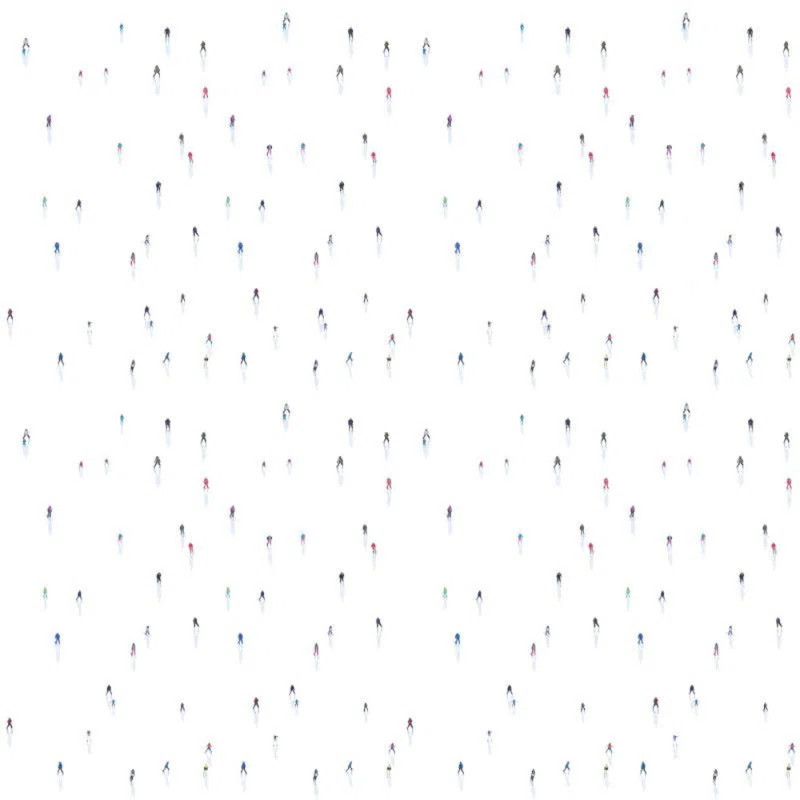 Downhill Skiers Modern Dots Peel & Stick Wallpaper | AllModern