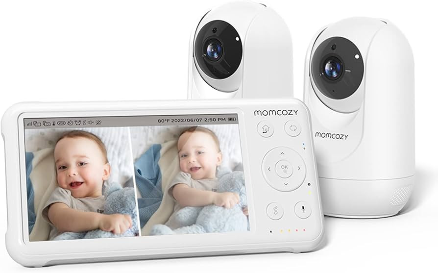 Momcozy Baby Monitor with 2 Cameras 5’’ 1080P Split Screen Video Baby Monitor with Camera and... | Amazon (US)