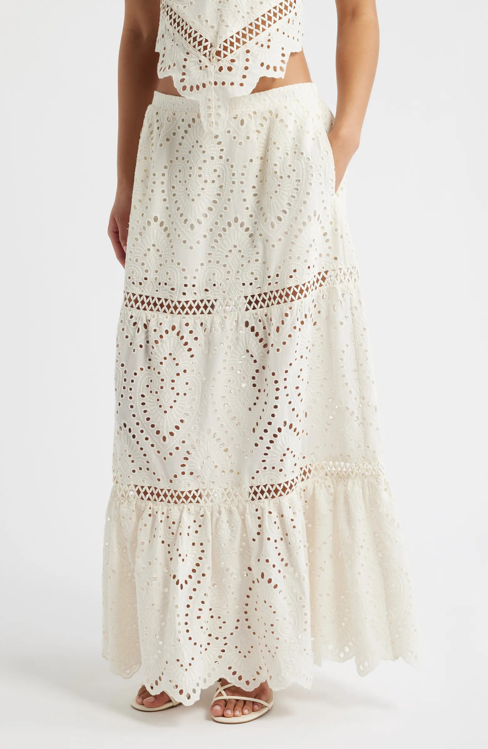KITTENISH Eyelet Lace Maxi Skirt | Nordstrom | Nordstrom