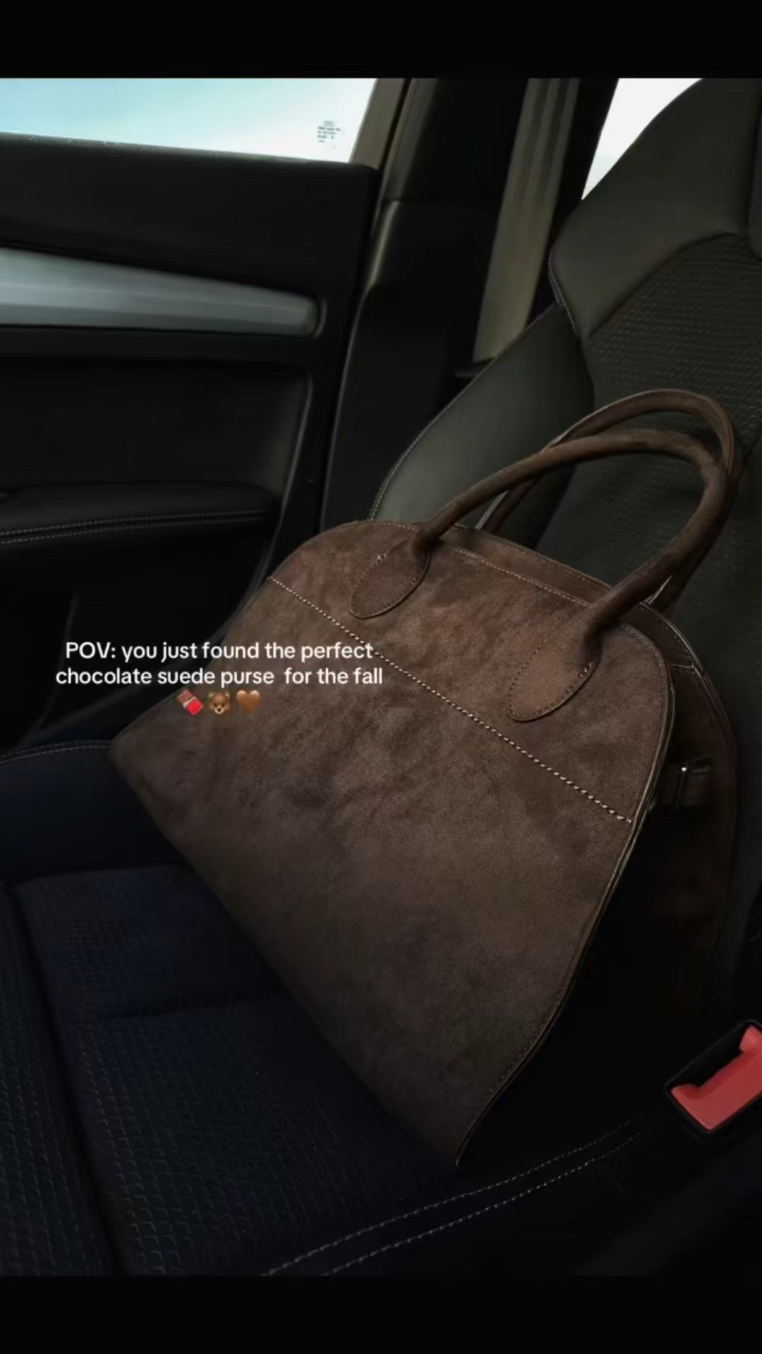 The perfect fall purse!😍 My favorite new Amazon find!This chocolate suede is my new obsession !🍫🐻