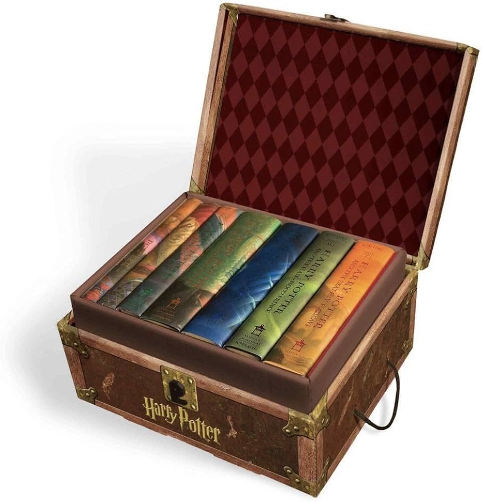 Harry Potter Books Set #1-7 in Collectible Trunk-Like Toy Chest Box, Decorative Stickers Included... | Amazon (US)