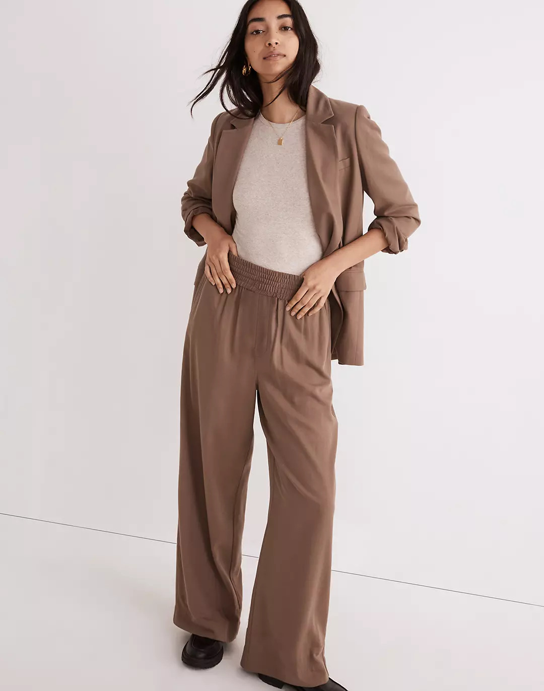 Drapeweave Carley Wide-Leg Pants | Madewell