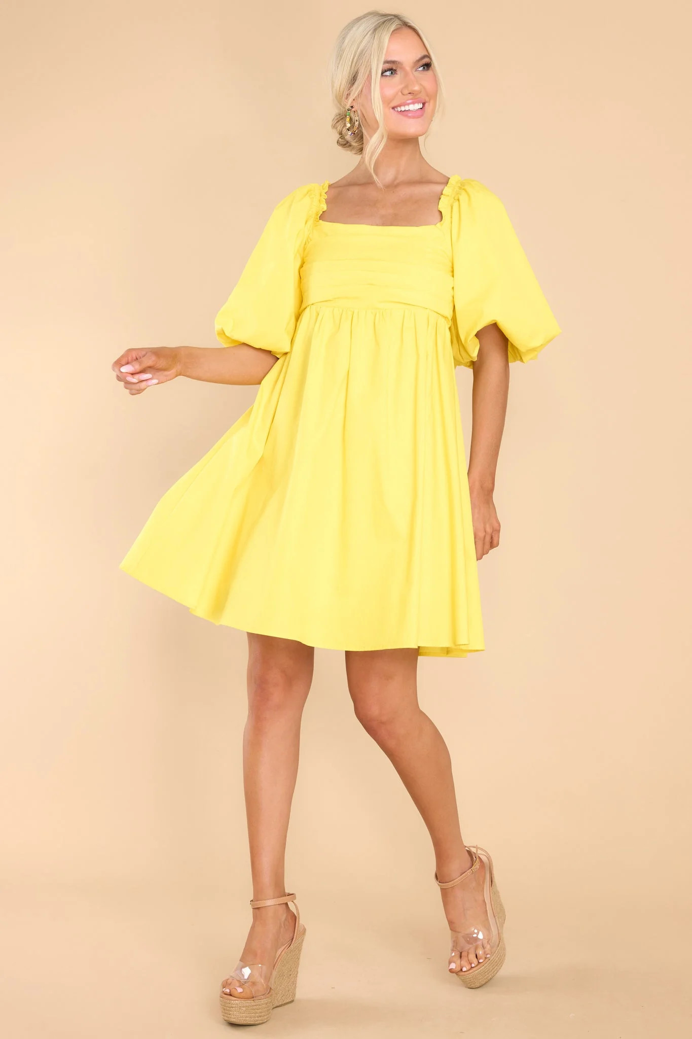 That Warm Glow Yellow Dress | Red Dress