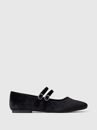 Velvet Double-Strap Mary Jane Flats | Gap (US)