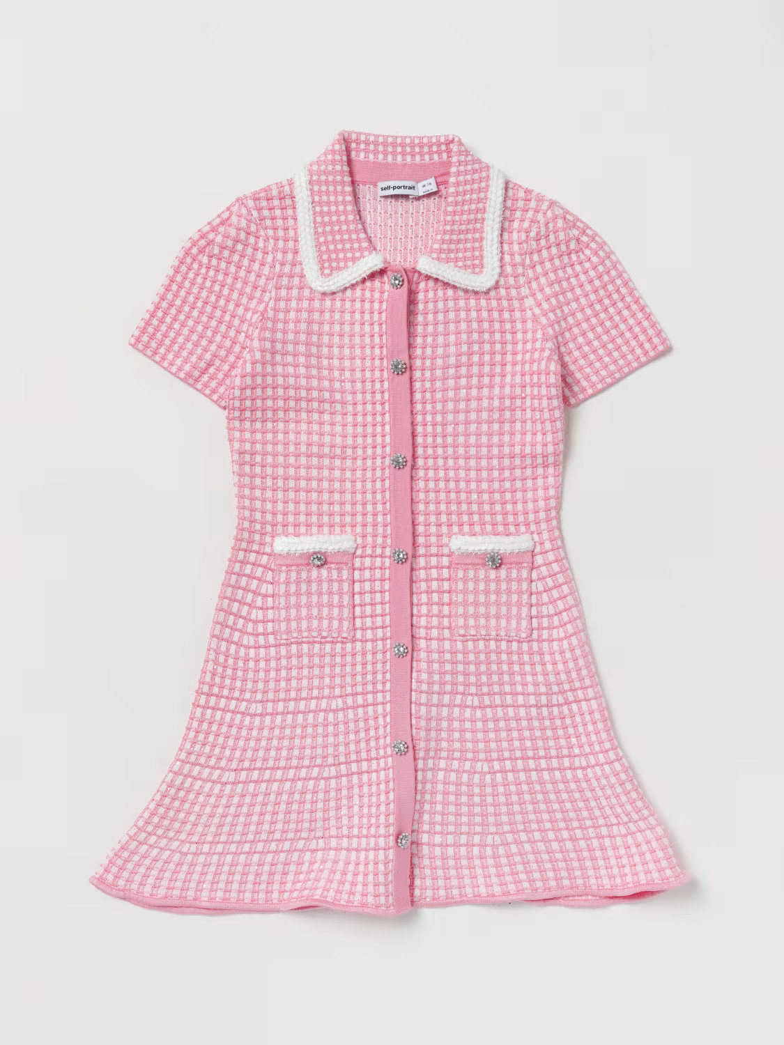 SELF-PORTRAIT: Dress kids - Pink | Self-Portrait dress PF23727S online at GIGLIO.COM | Giglio.com - Global Italian fashion boutique