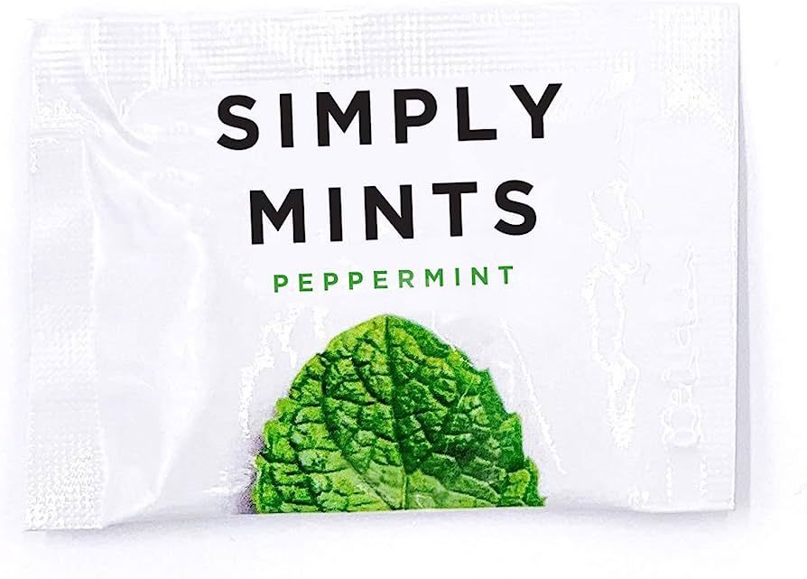 Simply Mints | Individually Wrapped Mints | Peppermint | 50 Pouches | Breath Freshening, Vegan, N... | Amazon (US)