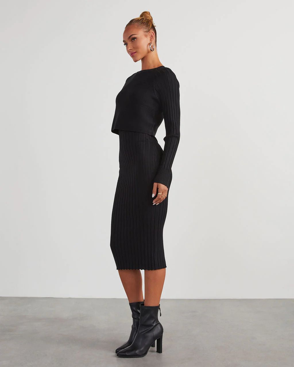 Full Of Surprises Ribbed Knit Midi Dress | VICI Collection