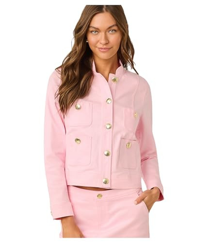 Lilly Pulitzer, Womens, Sherpa Denim Jacket, Pink Muse, XX-Small | Amazon (US)