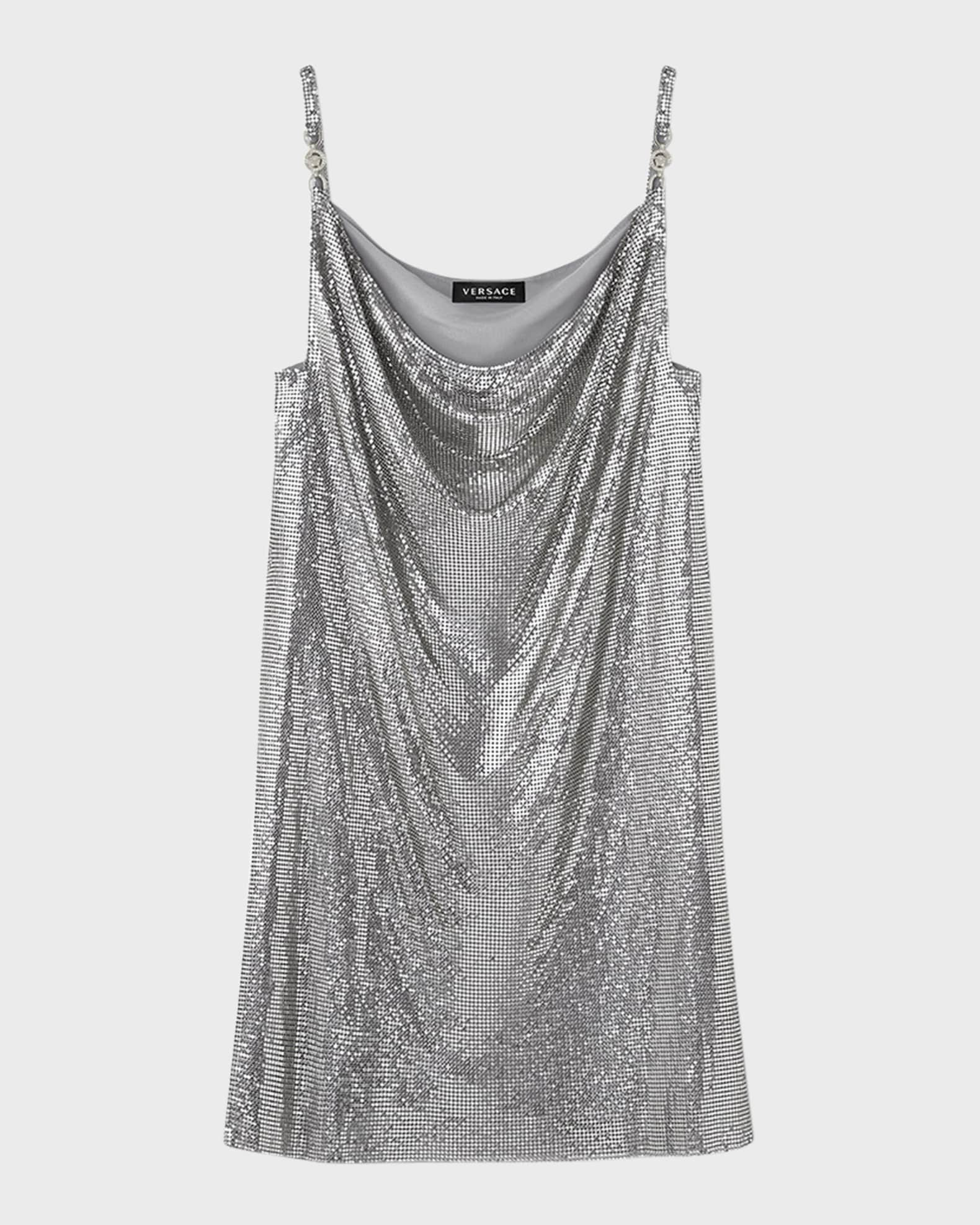 Aluminum Metal Mesh Cocktail Dress | Neiman Marcus