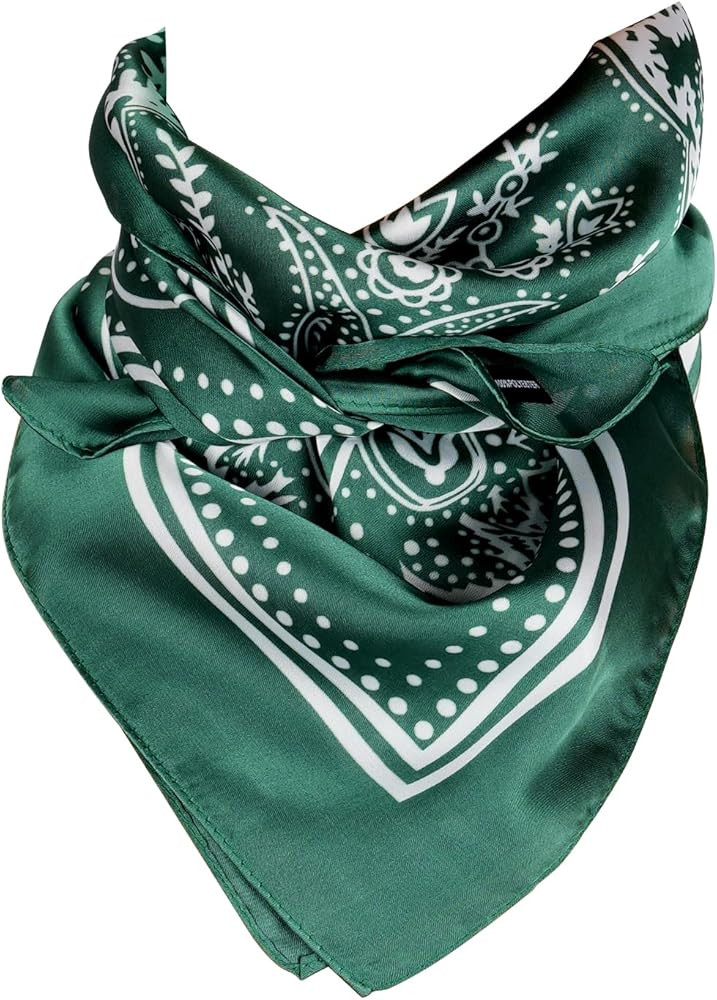 27.5 Inches Satin Head Scarf -Hair Scarf Silk Head Scarf Silk Bandana Silk Hair Wrap Neck Scarf f... | Amazon (US)