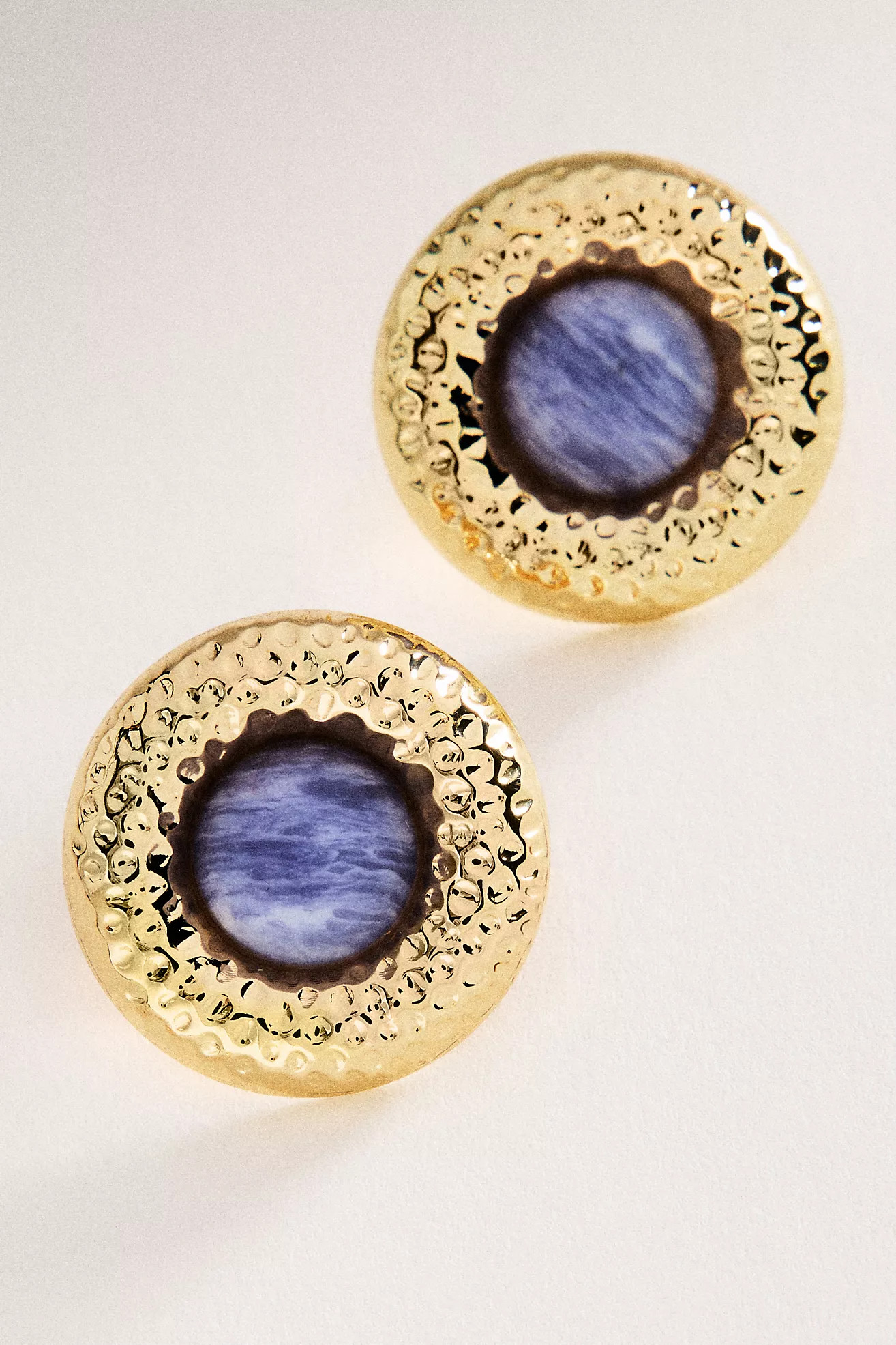 By Anthropologie Tiger's Eye Button Post Earrings | Anthropologie (US)