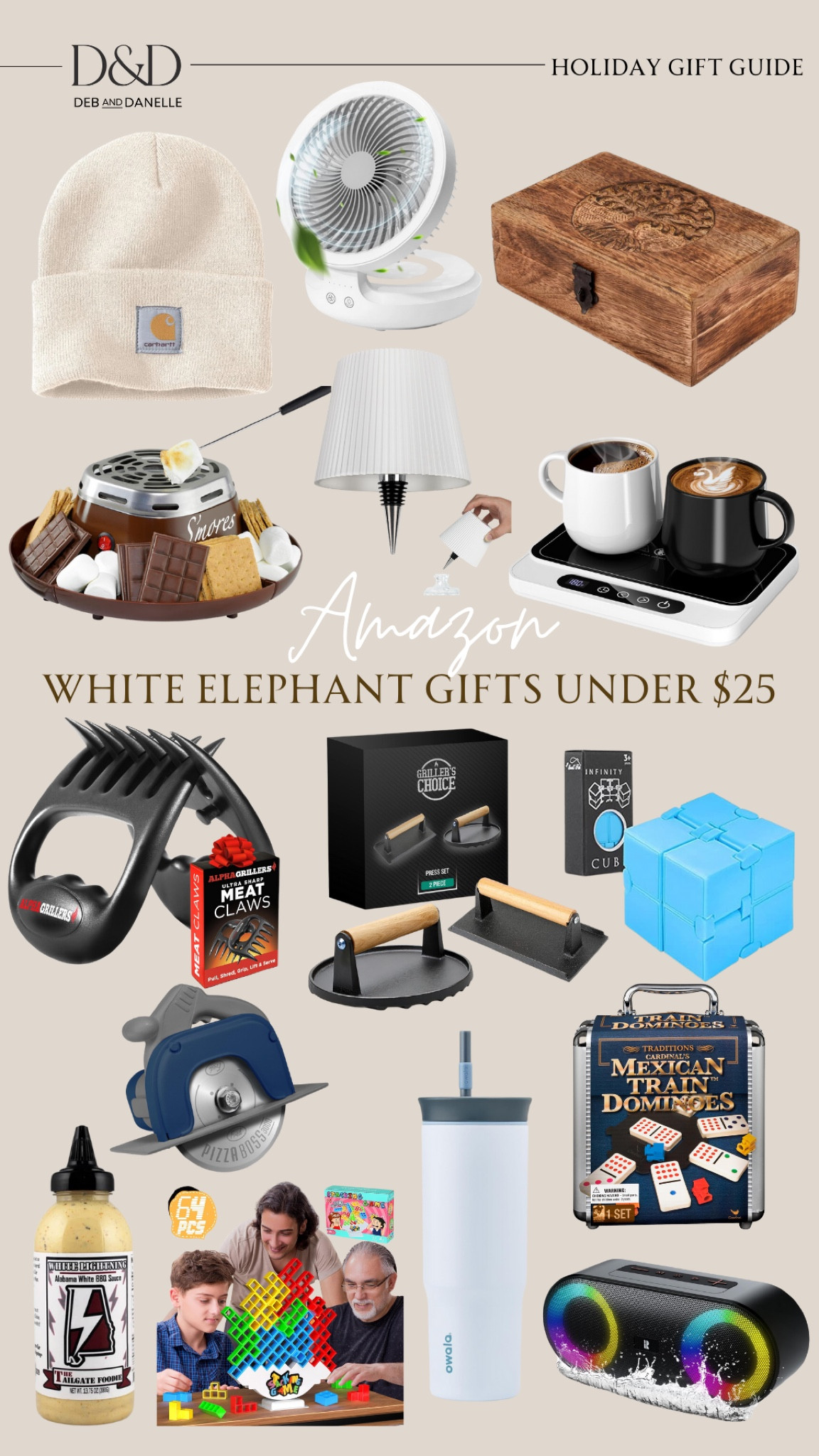 I rounded up some great and very random White Elephant gift exchange items from Amazon UNDER $25. The list includes my favorite battery-powered table fan that has an additional 20% off coupon on a price that is already at the lowest I’ve ever seen it. 

#LTKHoliday #LTKSaleAlert #LTKGiftGuide