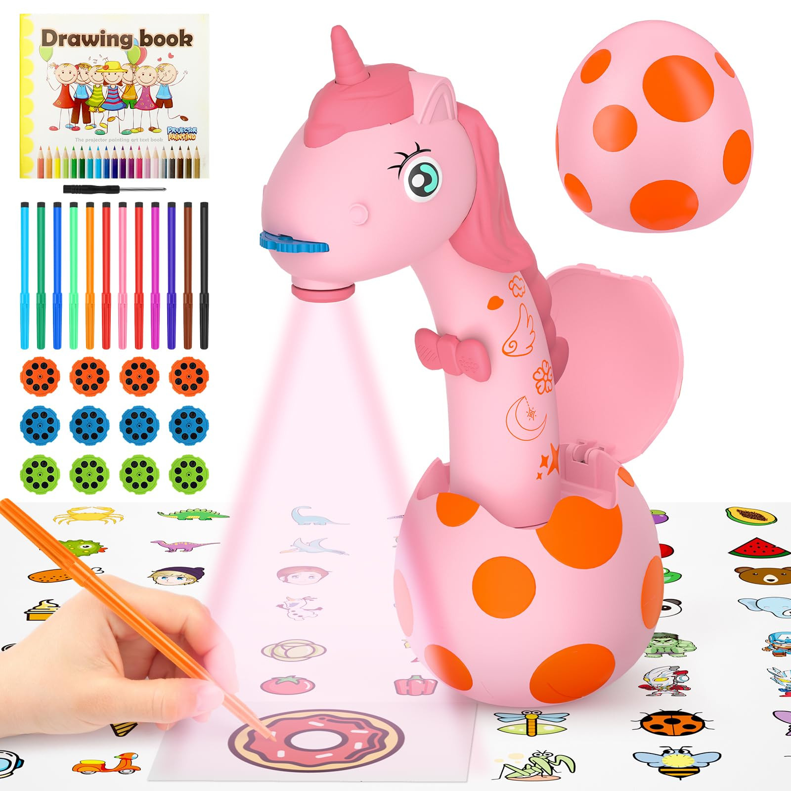 KETIEE Unicorn Drawing Projector Toys for Ages 5-7: Tracing and Drawing Projector for Kids with C... | Amazon (US)
