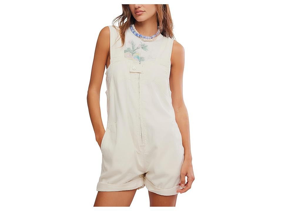 Free People We The Free Jude Shortalls Women's Shorts Ecru: XL (Women's 14) 29 | Zappos.com