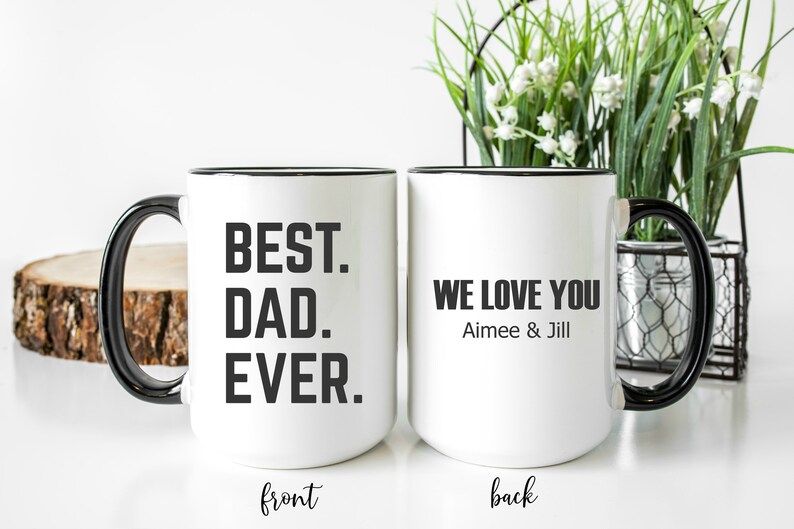 Best Dad Ever Coffee Mug  Personalized Mug  Father's Day | Etsy | Etsy (US)