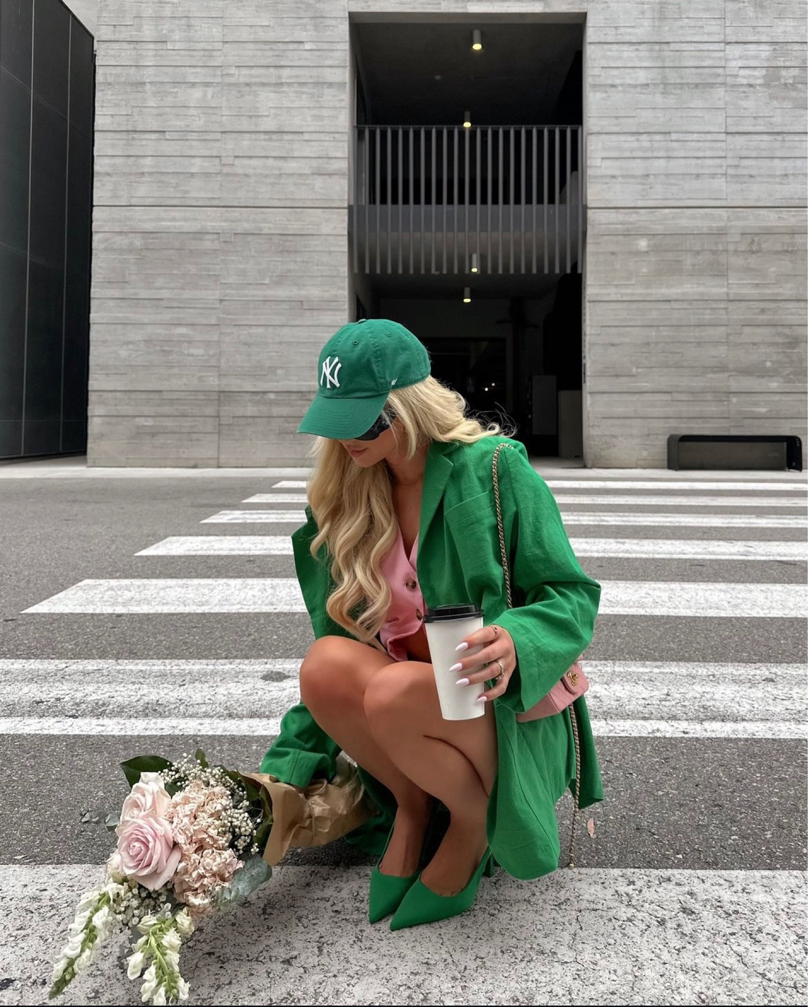 a blazer + heels 🤌🏼

Color combinations, green and pink, blazer outfits, summer outfit, colorful outfits 

#LTKFindsUnder100 #LTKStyleTip #LTKWorkwear