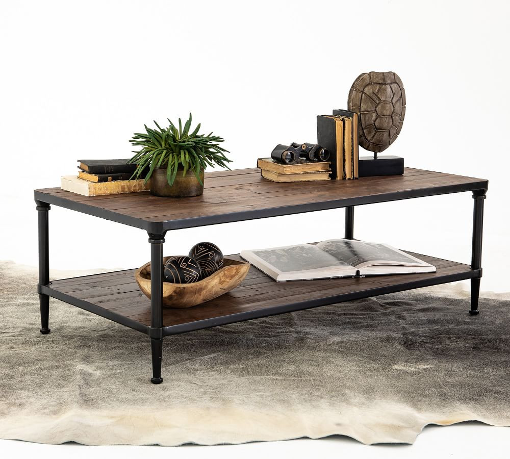 Juno 48" Rectangular Reclaimed Wood Coffee Table | Pottery Barn (US)