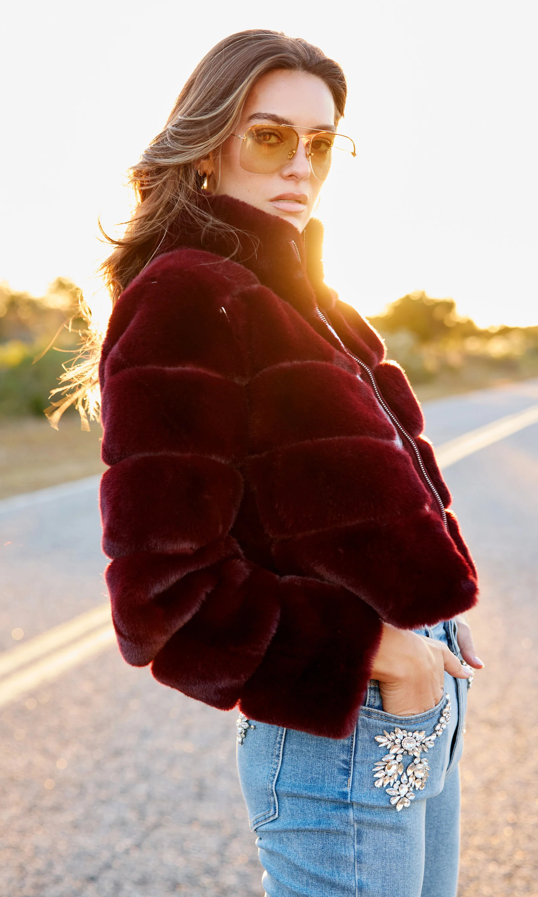 Tala Faux Fur Bomber | Generation Love