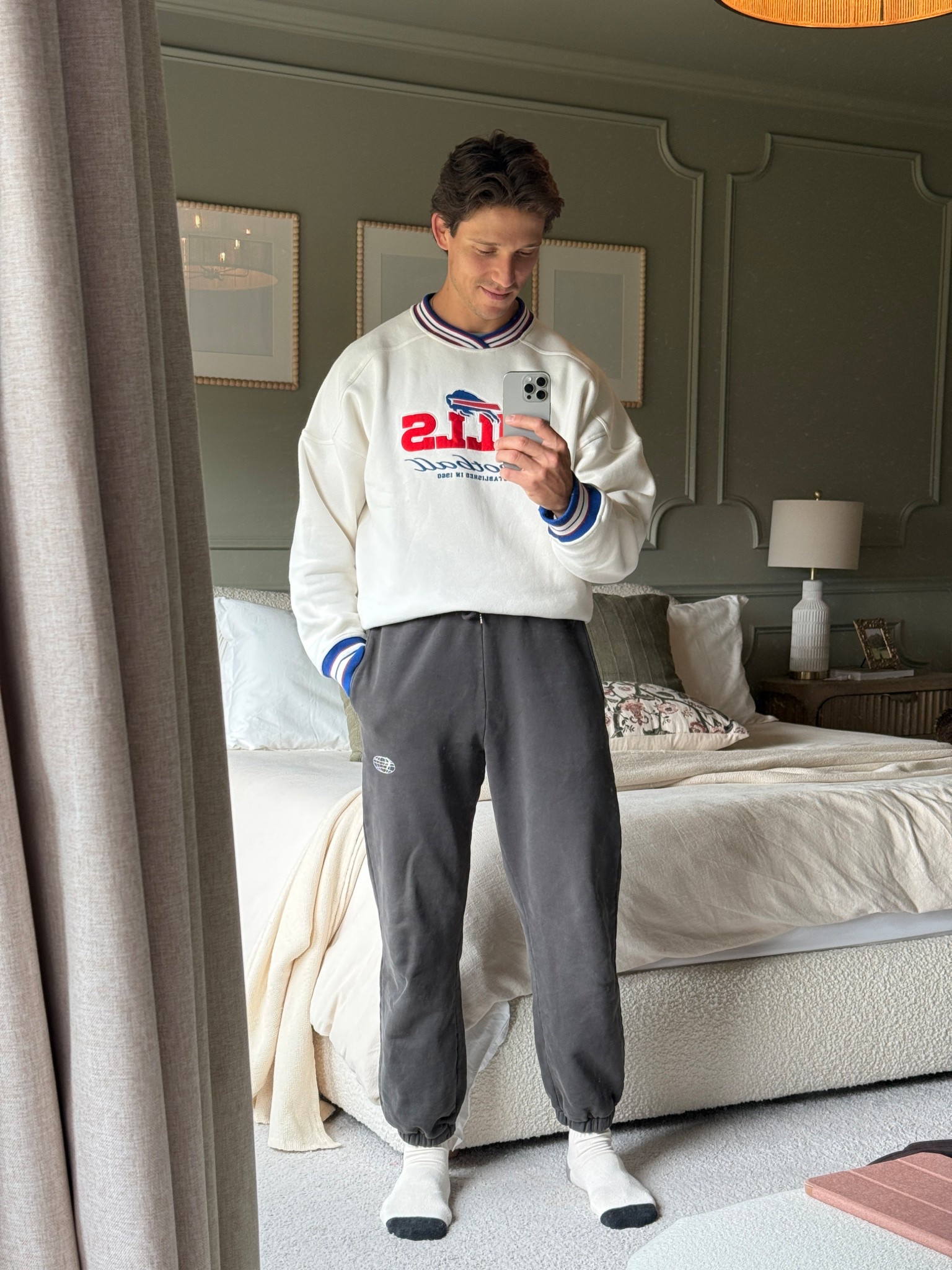 Love these Abercrombie nfl crew necks - nice finishes on the hem, scuffs, and collar, and the logos are all stitched in. Great quality!

#LTKSeasonal #LTKSaleAlert #LTKMens