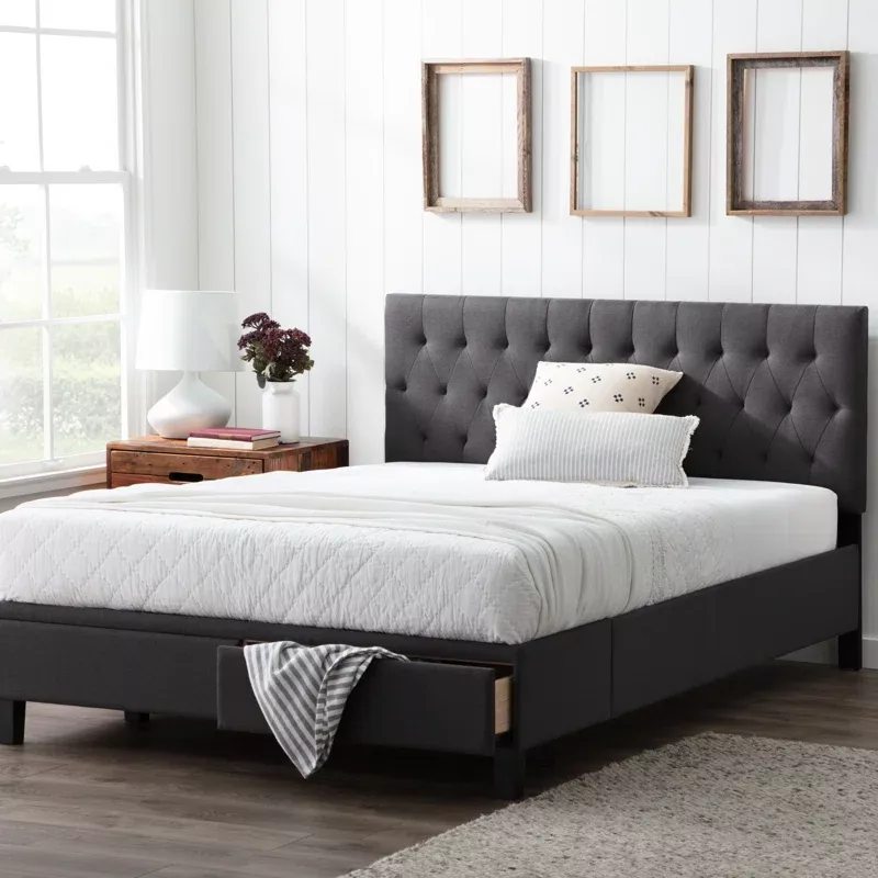 Gabouray tufted shop platform bed