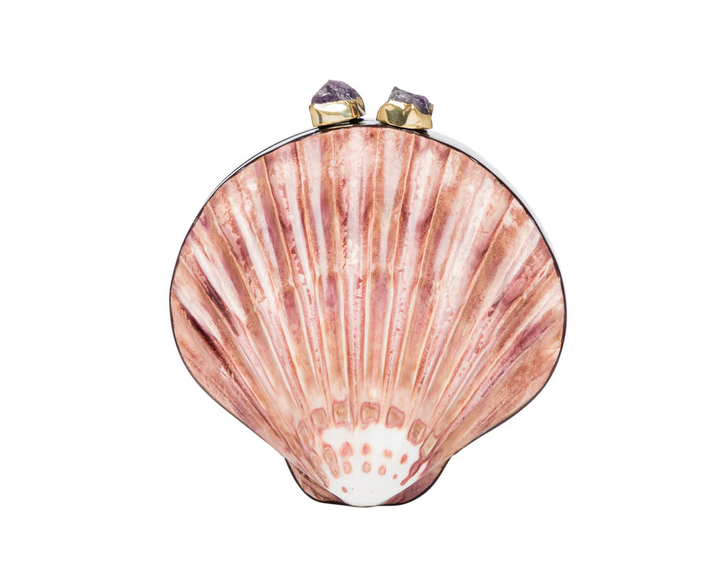 Sirena Clutch in Natural & Violet | Over The Moon