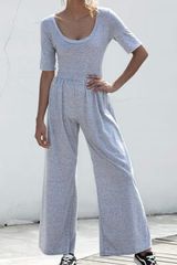 'Aimee' Round Neck Wide Leg Jumpsuit (4 Colors) | Goodnight Macaroon