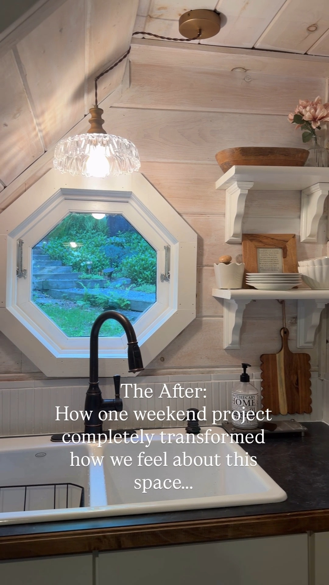 So happy with how these few small changes completely transformed this part of our cottage kitchen! How many changes can you count?!
#cottagekitchen #lakehouse #sinkview #diyshelves
#cottagecore @amazonfindsandfashion

#LTKdayinmylife #LTKHome #LTKSeasonal
