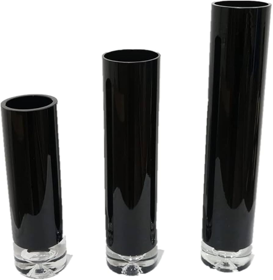 Sweet Home Deco Glass Cylinder Vase Centerpieces, Weighted Glass Vases, Wedding/Party/Event Decor... | Amazon (US)