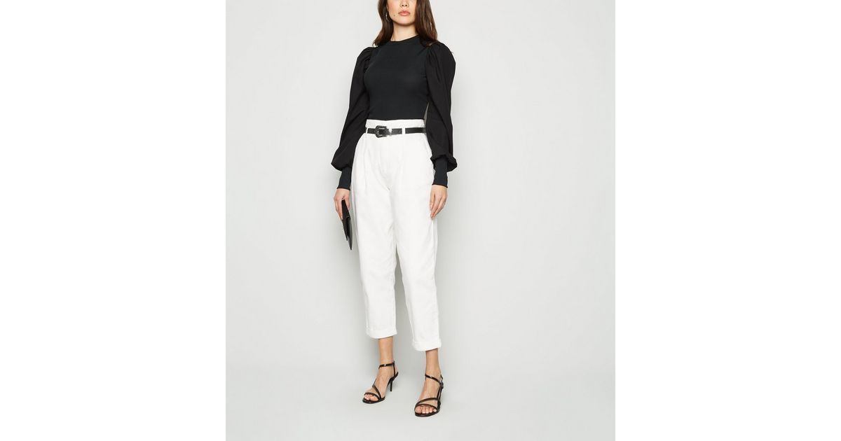 Off White High Waist Belted Jeans
						
						Add to Saved Items
						Remove from Saved Items | New Look (UK)