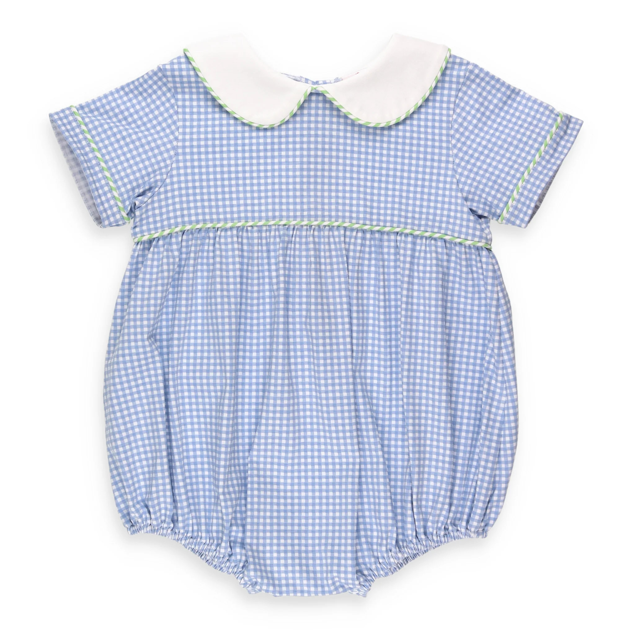 Boys Blue Check Knit Bubble - Shrimp and Grits Kids | Shrimp and Grits Kids