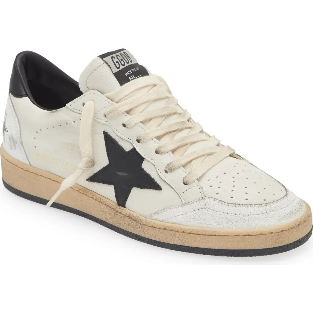 Golden Goose Ball Star Sneaker in White/Black at Nordstrom, Size 10Us | Nordstrom