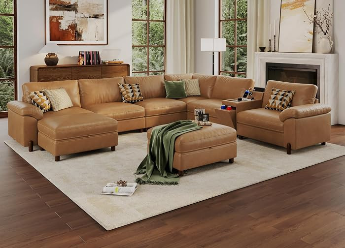 SITJOY Oversized Sectional Couches for Living Room, Extra Large Deep Seat Couch with Chaise, 138"... | Amazon (US)