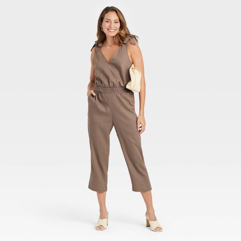 Women's Sleeveless Tie-Shoulder Jumpsuit - A New Day™ | Target