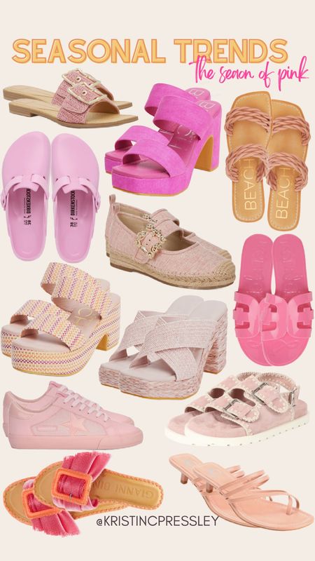 All pink, everything with new spring shoes. Sandals, espadrilles, slides, and heels.

#LTKstyletip #LTKSeasonal #LTKshoecrush