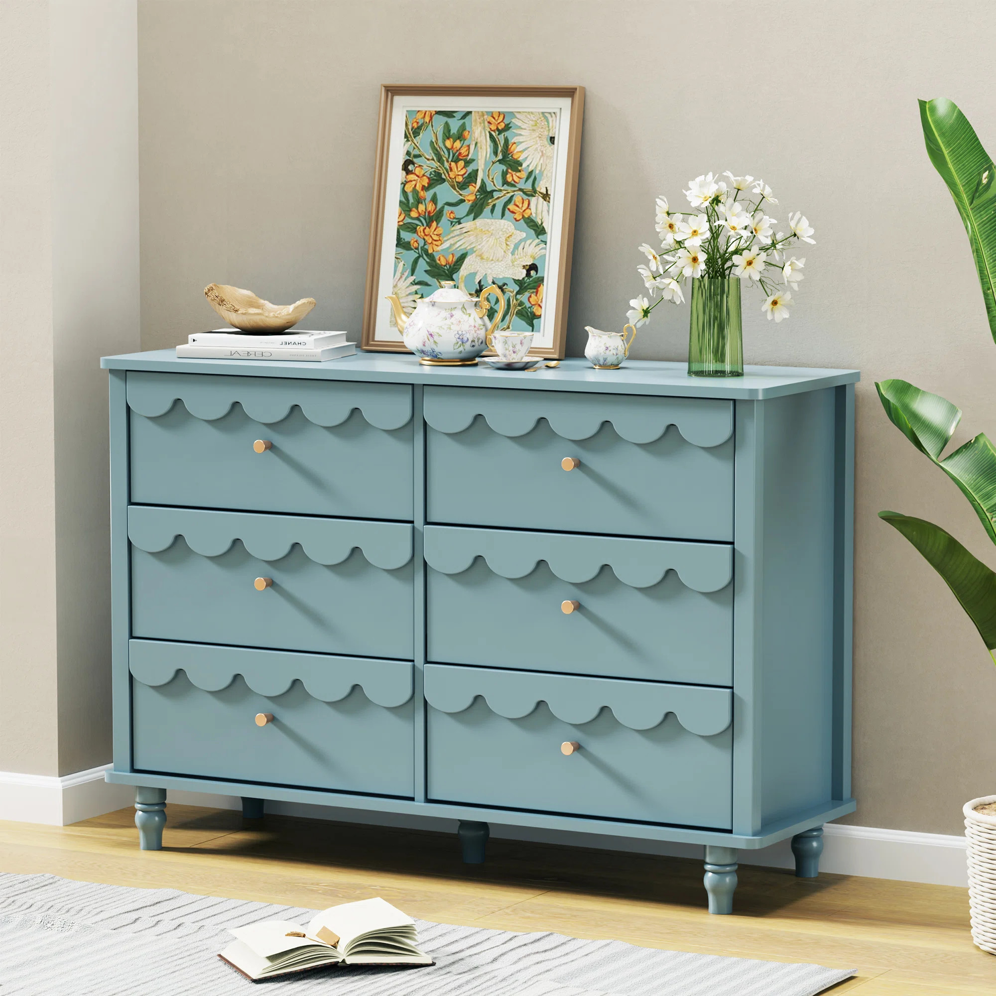 Dorlan 6 Drawer 43.1" W Laced Dresser | Wayfair North America