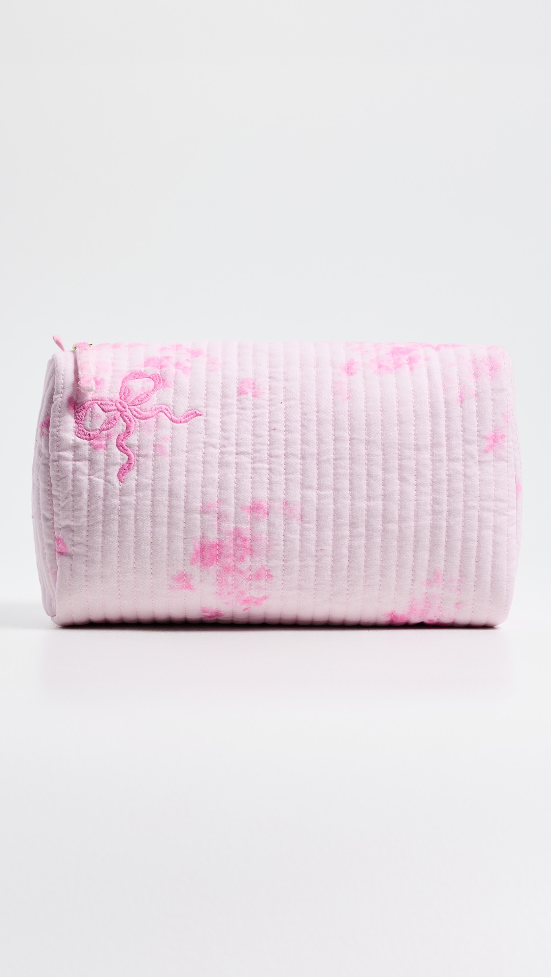 LoveShackFancy Octavia Quilted Bow Print Pouch BLUSHING BLONDE One Size | Shopbop