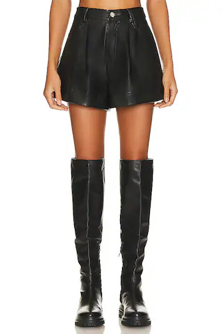 WeWoreWhat Faux Leather Cuffed Short in Black from Revolve.com | Revolve Clothing (Global)
