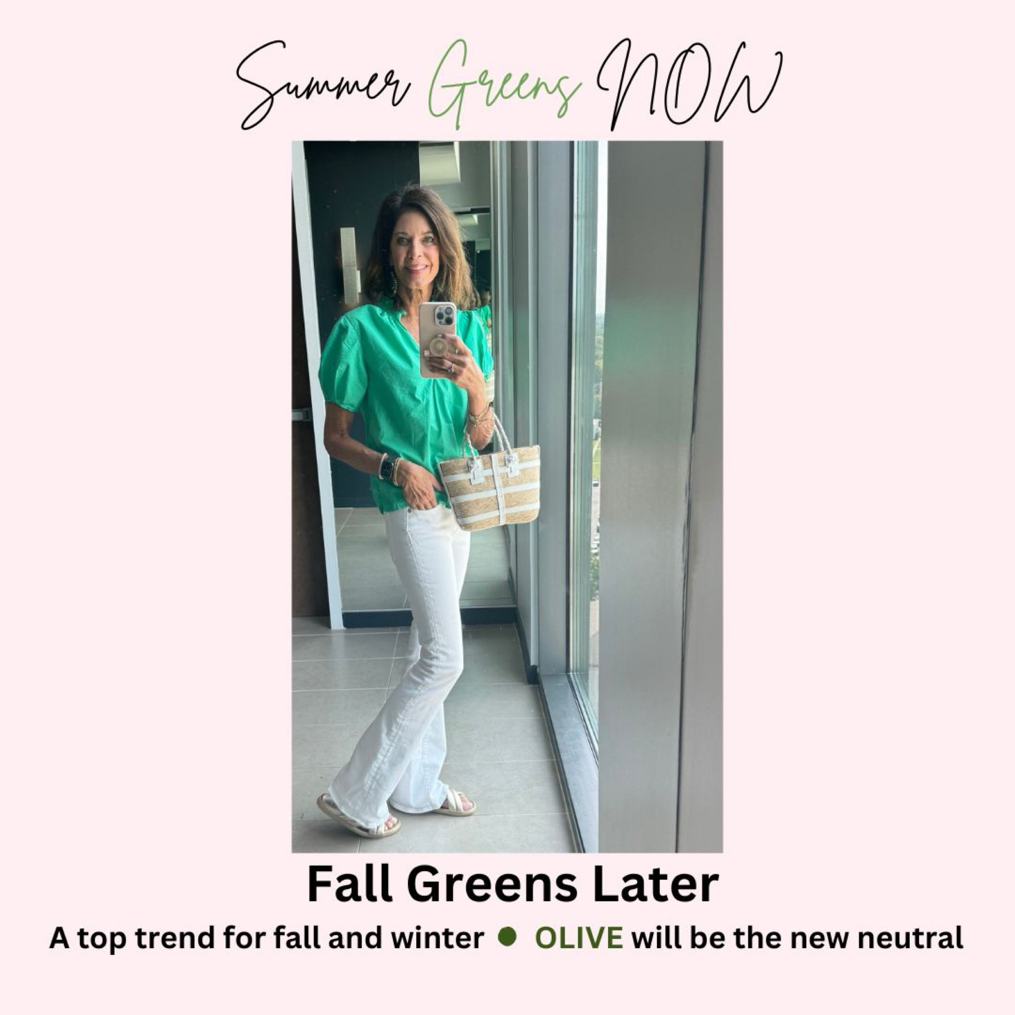 💚summer greens 
#greentop #greenoutfit #summerstyle

#LTKStyleTip #LTKSeasonal
