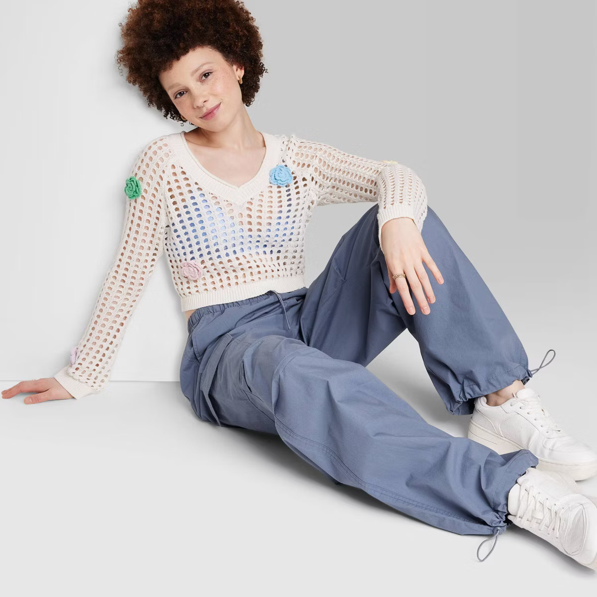 Women's Mid-Rise Wide Leg Parachute Pants - Wild Fable™ | Target